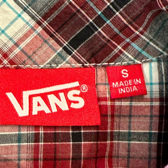 Vans Button Down Short Sleeve Shirt Size SMALL (E-9) - Picture 5 of 5